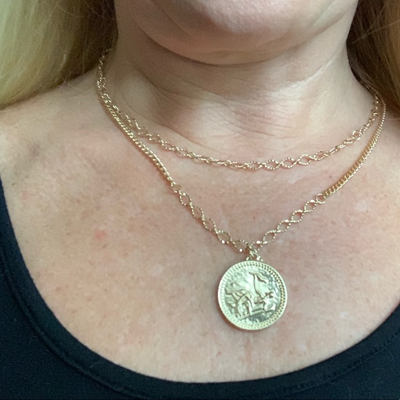 Medalian Necklace in Gold and Silver - Picture 4 of 4